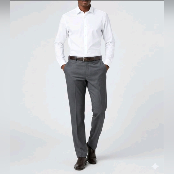 croft & barrow Other - NWT! Croft & Barrow Straight Fit Flat Front Men's Dress Pants - Grey - 42x32